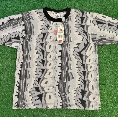 adidas ORIGINALS X KRIS ANDREWS LOVE UNITES UNISEX DOODLE T-SHIRT TEE TOP WHITE - Image 1 of 4