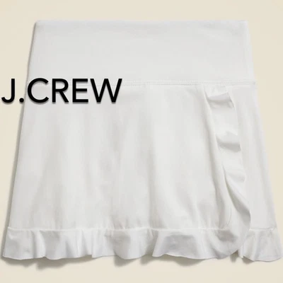 (NUEVO) Camiseta deportiva J.Crew blanca con volantes para niñas - Talla: 10 (mediana) Foto 1 de 4