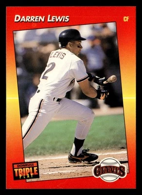 Darren Lewis 1992 Triple Play #111 San Francisco Giants Baseball *205 - Image 1 of 2