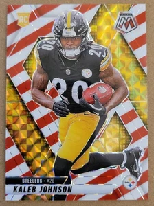 2025 Panini Mosaic KALEB JOHNSON "Mosaic Prizm" SP Rookie #315 STEELERS - Bild 1 von 2