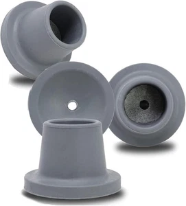 Replacement Feet for Shower Chair Bath Seat, stools 1-1/8" I.D, Grey  - Picture 1 of 5
