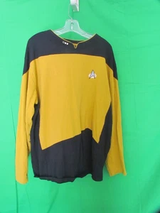 Robe Factory Star Trek Shirt Gold/Yellow Captain Kirk Command Top Mens Size XL - Picture 1 of 9