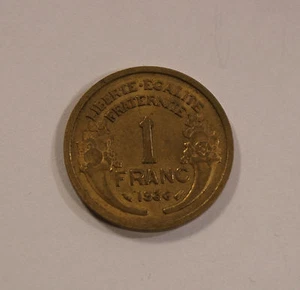 1 Franc France France 1936 Commerce Industrial Coin - Picture 1 of 2