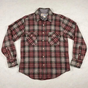 Vintage Wild River Women's Wool Red Plaid Long Sleeve Button Up Shirt Size M - Picture 1 of 5