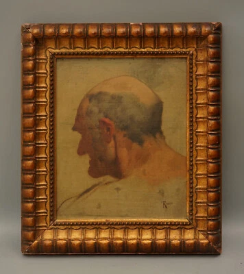 Männerportrait Ferdinand Keller 1870 Karlsruhe Ölstudie - Bild 1 von 4