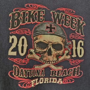 2016 Daytona Florida Bike Week 75th Annual T-shirt 4XL Black Harley Motorcycle - Picture 1 of 10