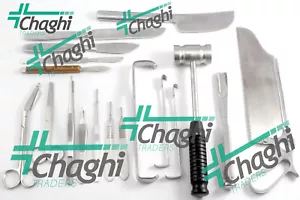 Post Mortem Surgical Veterinary Orthopedic Instruments Full 17 PCs Set Chaghi Tr - Picture 1 of 6