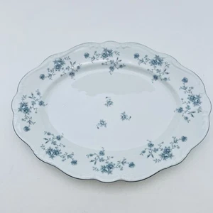 Vintage Johann Haviland Bavarian China Serving Dish Platter 13" Blue Garland - Picture 1 of 5
