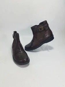 Clarks Bendables Nikki South Brown Leather Womens Ankle Boots Sz 8.5 M 39305  - Picture 1 of 11