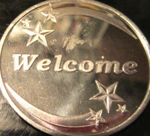 Alcoholics Anonymous AA Welcome Keep Coming Back Aluminum Medallion Coin Chip - Picture 1 of 7