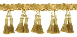 Beaded Tassel Fringe, Style# BTFH4, Color# 4875 - Canary Gold [5 Yards] - Picture 1 of 1