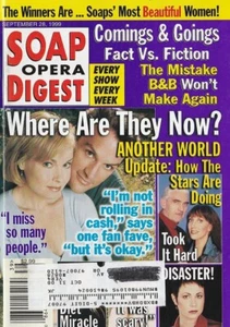 Soap Opera Digest Sept 28, 1999 LISA VULTAGGIO-MOST BEAUTIFUL WOMEN-JOSH TAYLOR - Picture 1 of 1