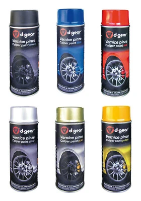 VERNICE SPRAY ALTE TEMPERATURE 800 GRADI PINZE FRENI AUTO MOTO 400ML D-GEAR CAR  - Immagine 1 di 2