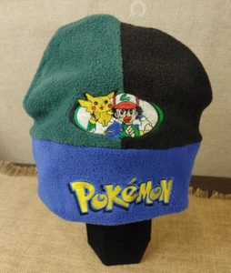 Vintage Nintendo Pokemon 2000 Fleece Hat Pikachu & Ash Ketchum - Picture 1 of 8