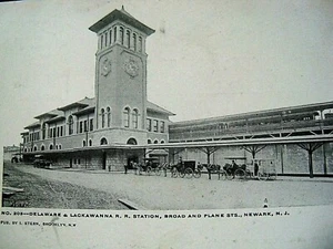 Vintage 1900's Delaware &Lackawanna Railroad Station Brown & Plane St. Newark NJ - Bild 1 von 3