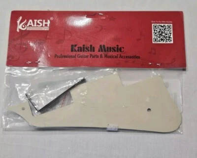 Golpeador de guitarra KAISH blanco envejecido de 3 capas LP con soporte cromado para Epiphone  Foto 1 de 4