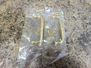 Brass Cabinet Handles 3.5" distance between screws P952SB2 kitchen gold color - Picture 1 of 4
