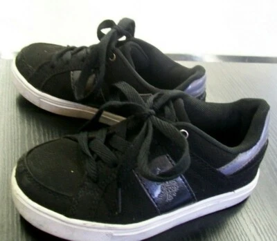 US POLO Assn. Zapatos/zapatillas deportivas negros/grises para niños; niños talla 11 M; con cordones Foto 1 de 4