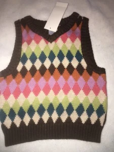 Neu mit Etikett Gymboree Mix N Match Pullover Weste 4 Regenbogen Vintage Weihnachten Geburtstage Ost - Bild 1 von 3
