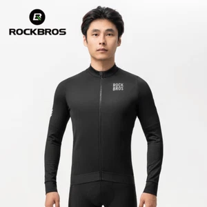 ROCKBROS Men Thermal Jersey Jacket Cycling Clothing Long Sleeves Sporty Wear - Picture 1 of 17