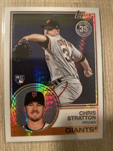 2018 Topps Chrome Refractor 1983 Style Chris Stratton #119 Silver Pack Rookie RC - Picture 1 of 2