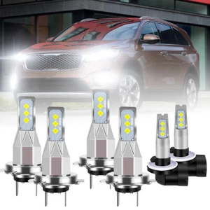 For Kia Sorento 2015-2018 6K Combo LED Headlight High Low Beam Fog Light Bulb A - Foto 1 di 10