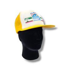 Vintage Florida Paradise Sunshine State Mesh Trucker Snapback Yellow Hat Cap