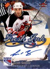 2007-08 Fleer Ultra Fresh Ink Scott Gomez Auto #FI-SG