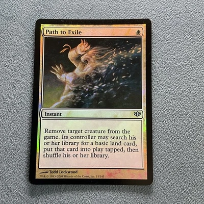 MTG- Path to Exile- Conflux- FOIL-Lightly Played Excellent Cond- MAGIC CARD - Image 1 of 3