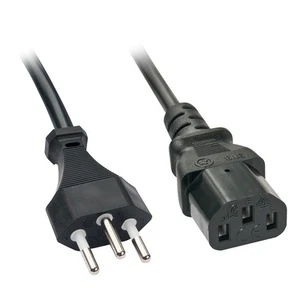 LINDY,30425,30418 Kabel AA8Sektor SchweizIEC schwarz schwarz0,7 m - Bild 1 von 1