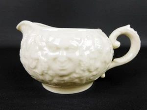 Belleek Bacchus White Porcelain Creamer 1st Gold 7th Mark 1980s Ireland Vintage - Picture 1 of 5