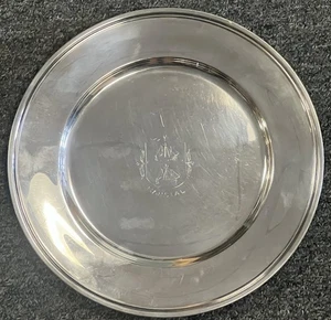 Cohr  .830  Silver Hallmarked Plate Engraved Marstal Coat of Arms  Denmark  308g - Picture 1 of 6