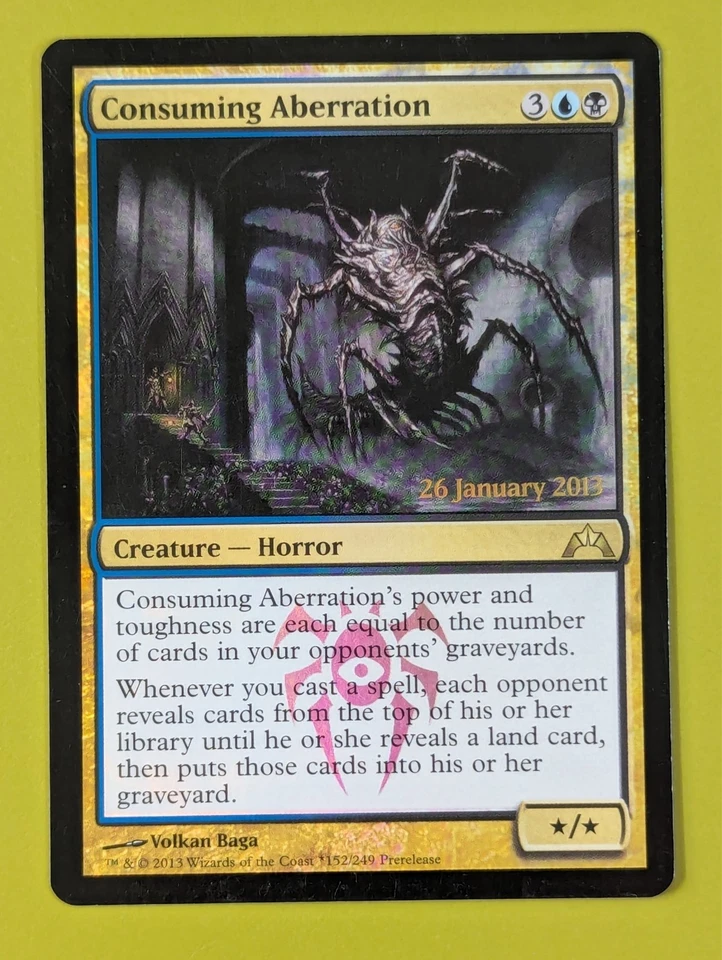 FOIL PROMO Consuming Aberration x1 Gatecrash Prerelease PROMO 1x MTG - Image 1 of 1