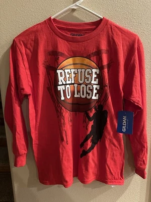 Refuse To Lose Youth Long Sleeve Tshirt Size XL 14/16 Red - Image 1 of 4
