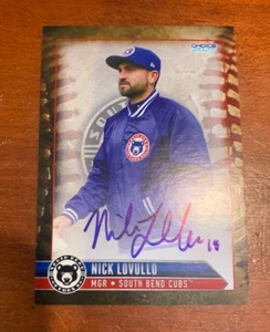 Nick Lovullo 2025 South Bend Cubs Equipo Conjunto Tarjeta Firmado Autógrafo Automático - Imagen 1 de 1