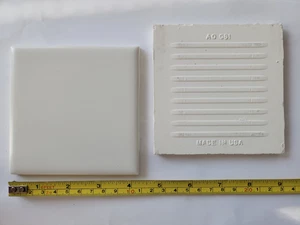 4.25x4.25" White Wall Kitchen Bathroom Ceramic Tile Vintage American Olean NOS - Bild 1 von 2