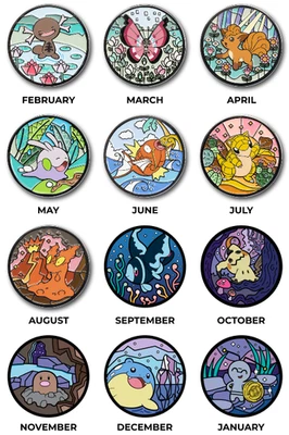 Pokémon Center Exclusive 2025 Monthly Habitat Pins - Choose Your Pin! - Image 1 of 4