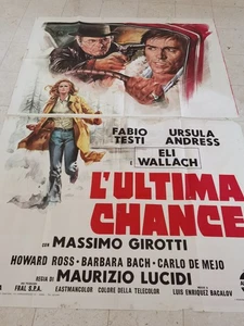 L'ULTIMA CHANCE URSULA ANDRESS MANIFESTO CINEMA 2 FOGLI 4F cm 200 x 140 - Picture 1 of 1