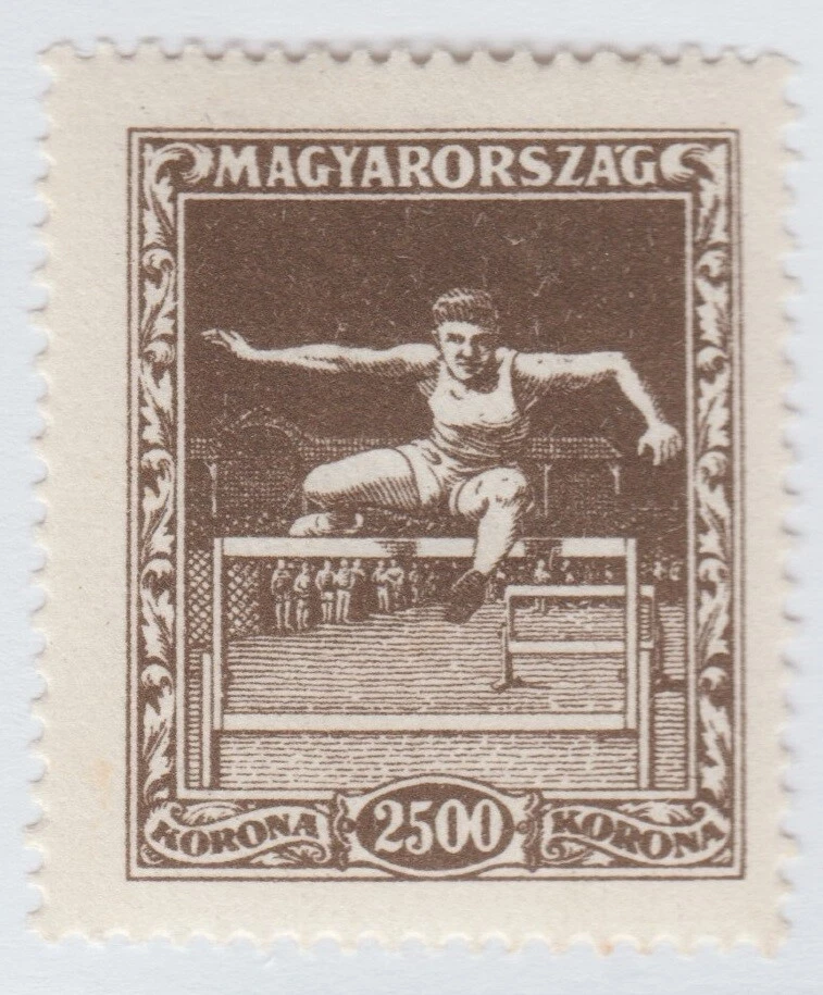 Hungary Postal ? or revenue fiscal stamp 9-25-22 mlh gum sports Track NICE 2500k - Image 1 of 1