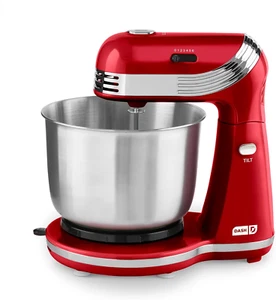 Batidora Eléctrica Profesional de Pie Multifuncional Amasadora Pedestal Roja 3qt - Imagen 1 de 12