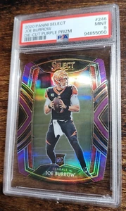 2020 Select Joe Burrow Club RC DIE-CUT PURPLE #246 PSA 9! ROOKIE! - Picture 1 of 4
