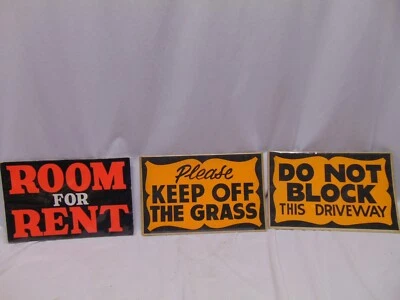 (3) Letreros de neón Duro Brite habitación en alquiler mantenimiento de hierba no bloquee la entrada 11" Foto 1 de 4
