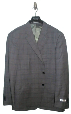 Nuevo sin etiquetas Traje de 2 piezas de lana Peter Millar 46R 46 REG cintura 40 para hombre en ventana gris Foto 1 de 4