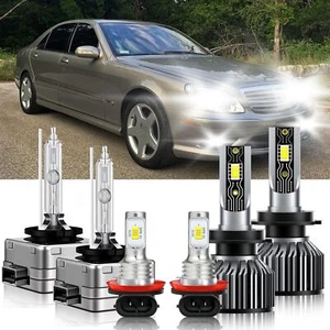 For Mercedes-Benz S600 2007-2010 6x LED HID Headlight Hi Lo Beam+Fog Light Bulbs - Bild 1 von 12