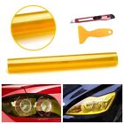 Golden Yellow Car Rear Lights Tail Light Film Stickers Trims Wrap Accessories Us
