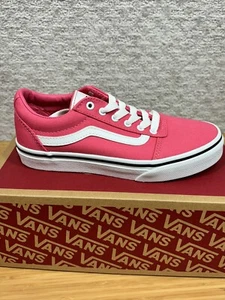 Vans Ward Youth Girls Canvas Skateboard Sneaker Sz 2 Low Top Lace Up Shoe Pink - Picture 1 of 7