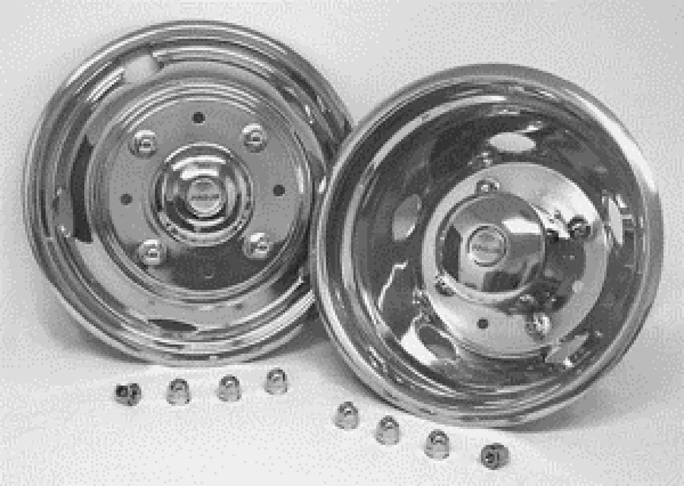 Двойные прокладки для колес из нержавеющей стали FORD F450 F550 Super Duty 19,5 дюйма 03–04 НА БОЛТАХ - Изображение 1 из 1