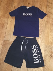 hugo boss shorts and t shirt set