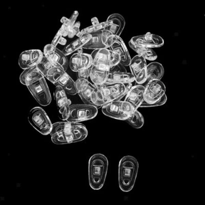 25 Pairs Screw in Silicone Nose Pads For Eyeglass Sunglasses Glasses Spectacles - Picture 1 of 4