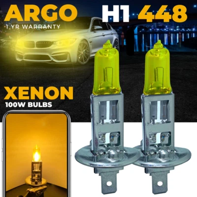 H1 Golden Xenon Yellow 3000k Halogen 448 Car 100w Fog Light Headlight Bulbs 12v - Image 1 of 4